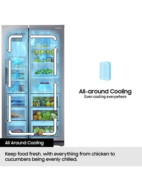 Samsung Series 6 SpaceMax RS70F65QEFEU Wifi Connected Total No Frost American Fridge Freezer - Black - E Rated - Image 5